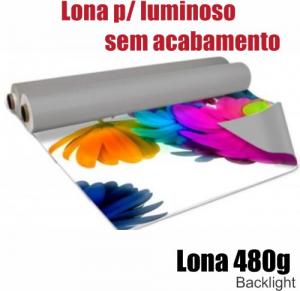 Lona Backlight sem acabamento para Luminoso Lona Backlight 440g  4X0  Corte reto Cores com qualidade fotográfica